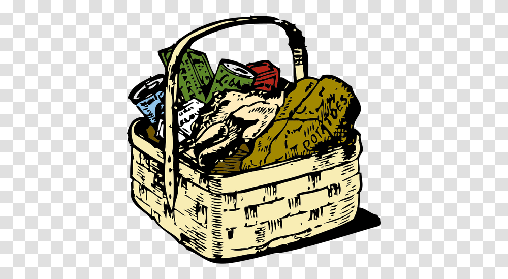 Shopping Basket Vector Clip Art, Plant, Produce, Food, Vegetable Transparent Png