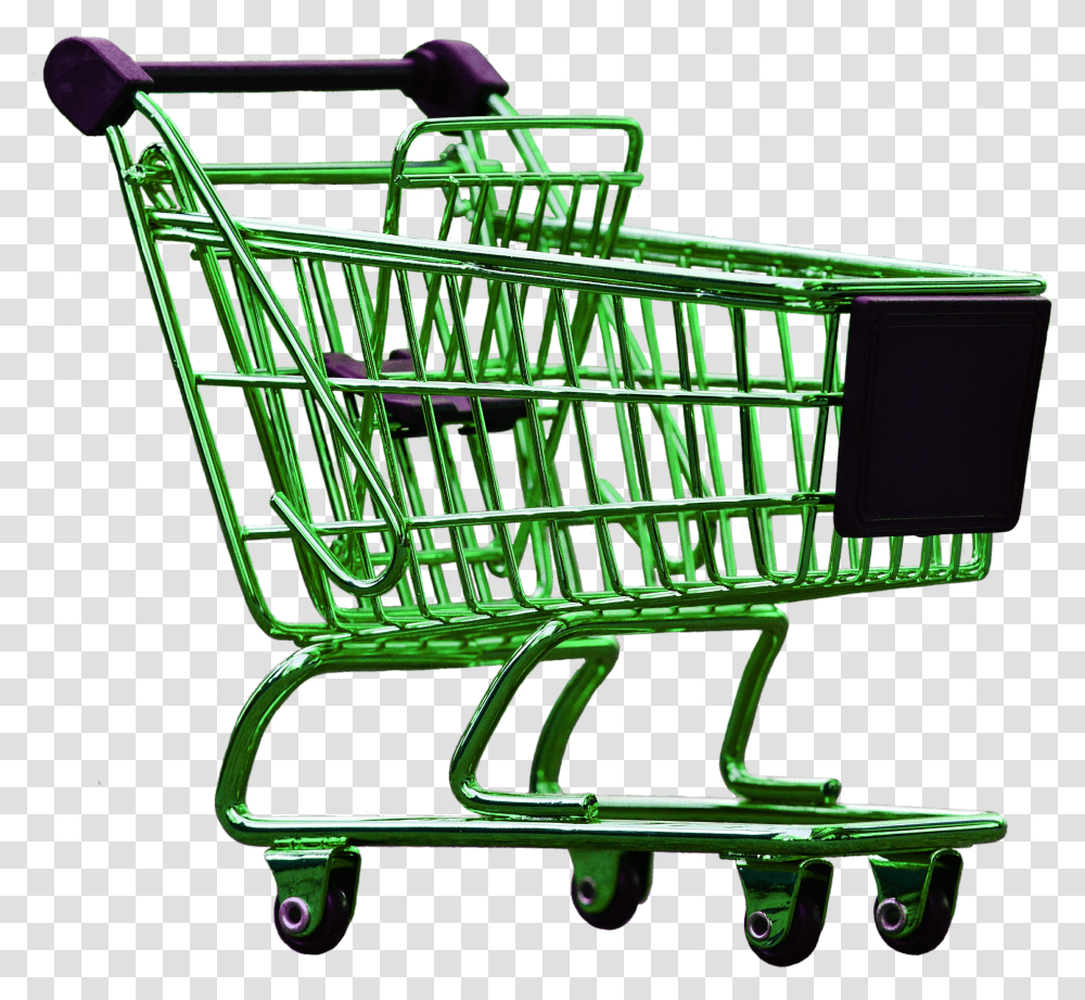 Shopping Cart Green, Crib, Furniture Transparent Png