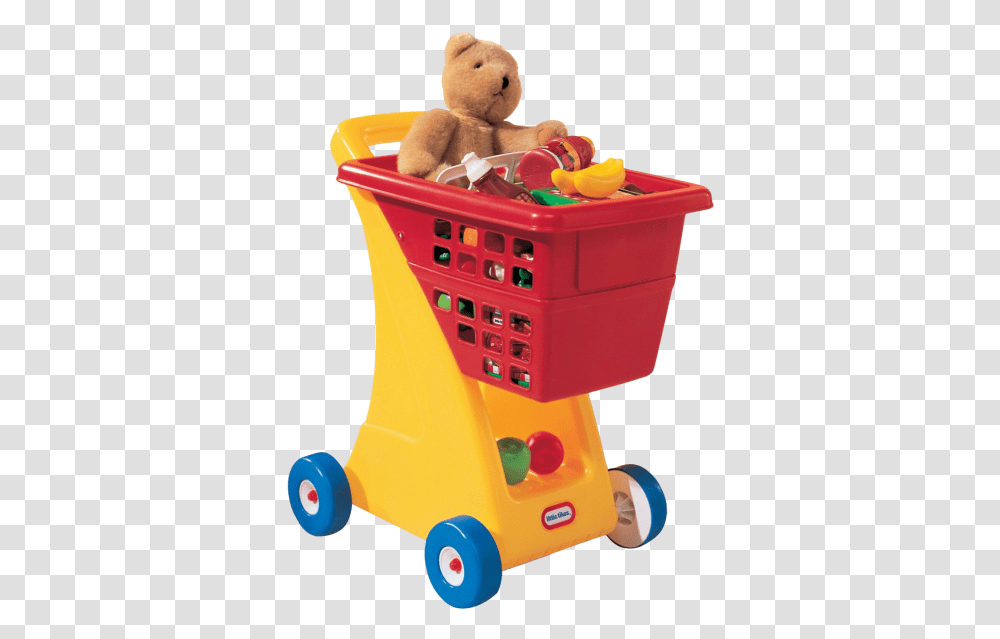 Shopping Cart Image Little Tikes Shopping Cart, Toy, Teddy Bear, Basket Transparent Png