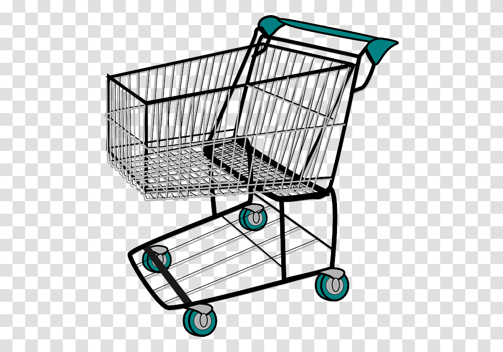 Shopping Cart Vector Graphic Pixabay Clipart Shopping Cart, Crib, Furniture Transparent Png