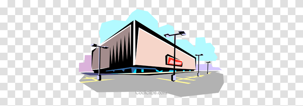 Shopping Center Royalty Free Vector Clip Art Illustration, Building, Road, Nature, Outdoors Transparent Png