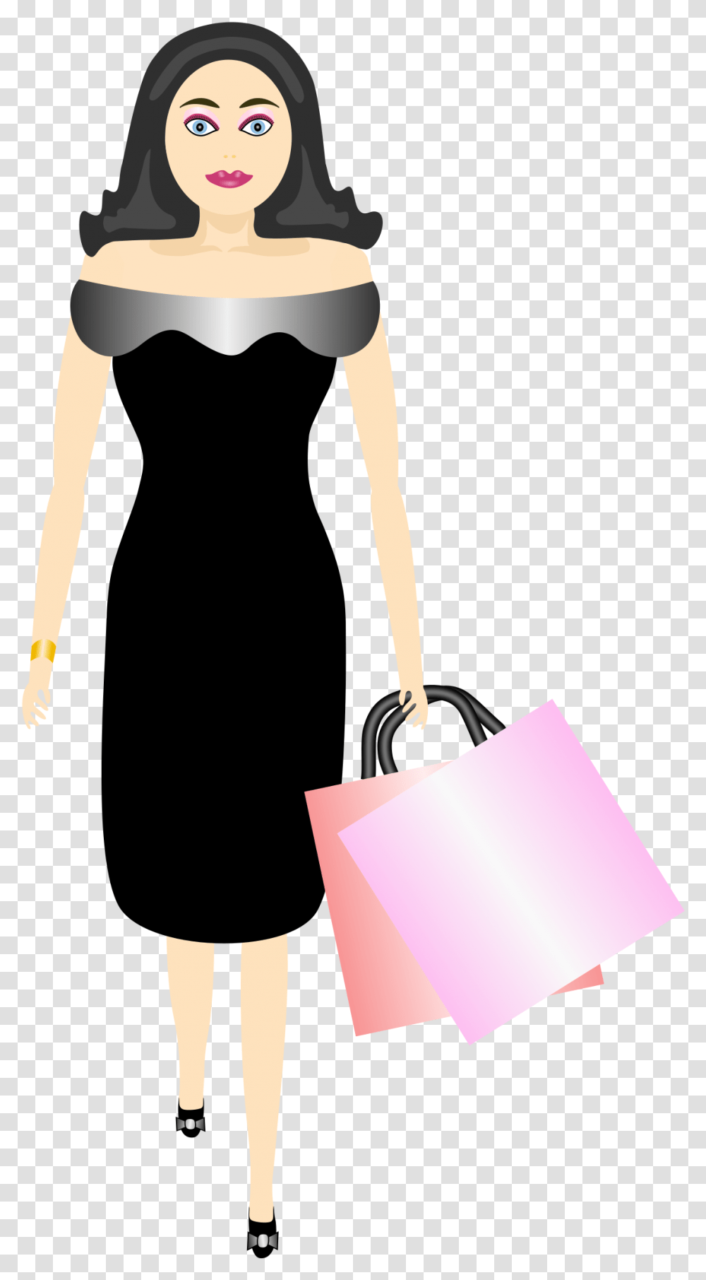 Shopping Clipart Model Clip Art, Shopping Bag, Person, Human Transparent Png