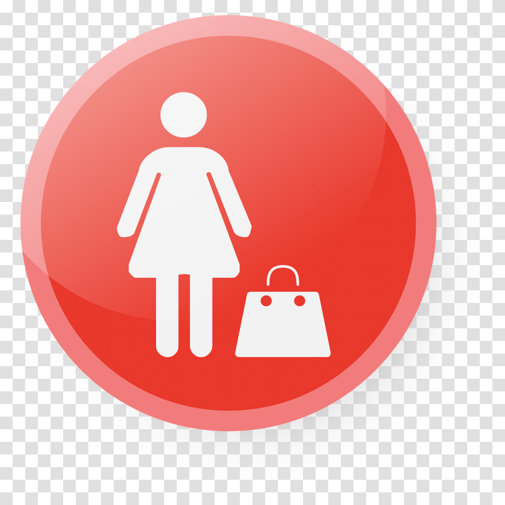 Shopping Icon Red, Sign, Logo, Trademark Transparent Png