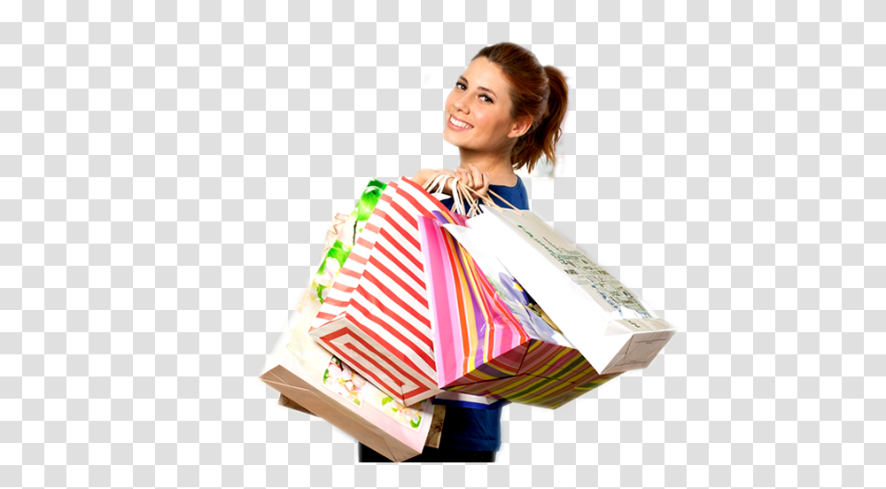 Shopping Lady Image, Person, Female, Paper Transparent Png