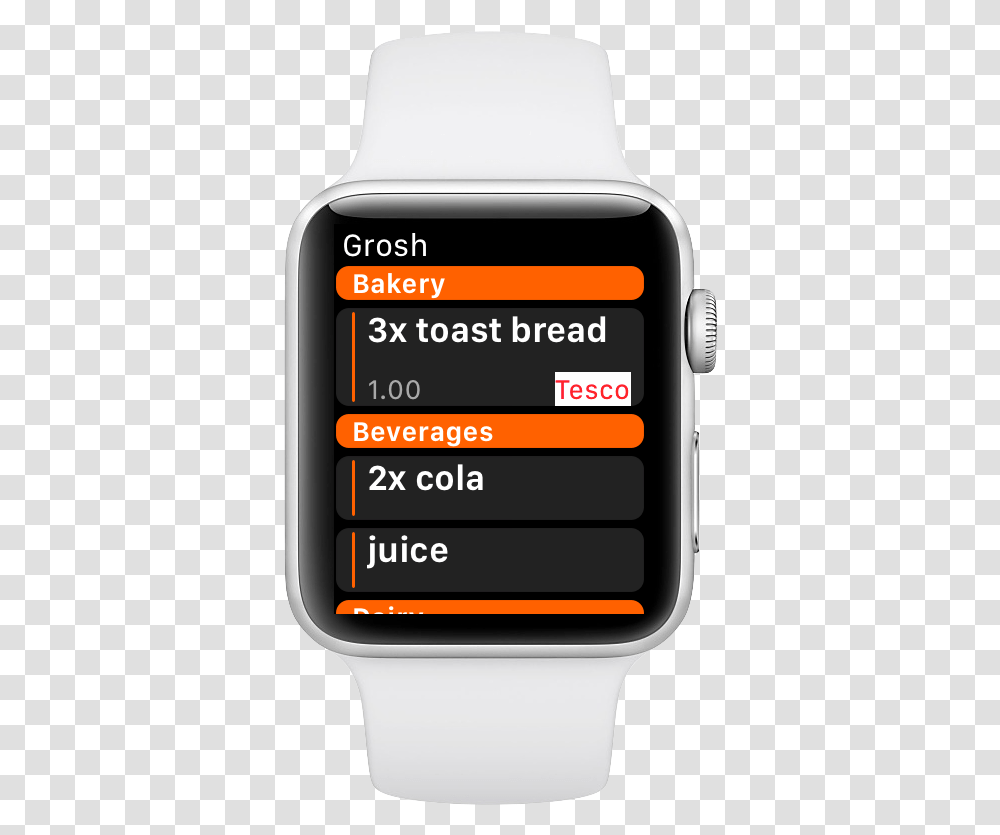 Shopping List Apple Watch Analog Watch, Mobile Phone, Electronics, Cell Phone, Wristwatch Transparent Png