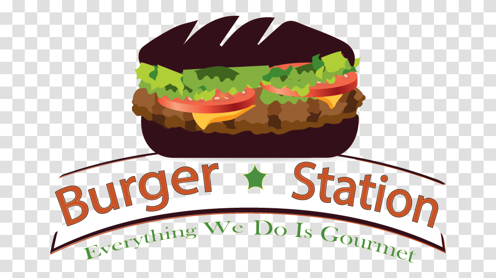 Shopping Logo Design For Burger Station Burger Station Logo, Food, Birthday Cake, Dessert Transparent Png
