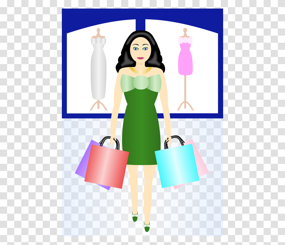 Shopping Mall Cliparts, Person, Human, Bag, Female Transparent Png