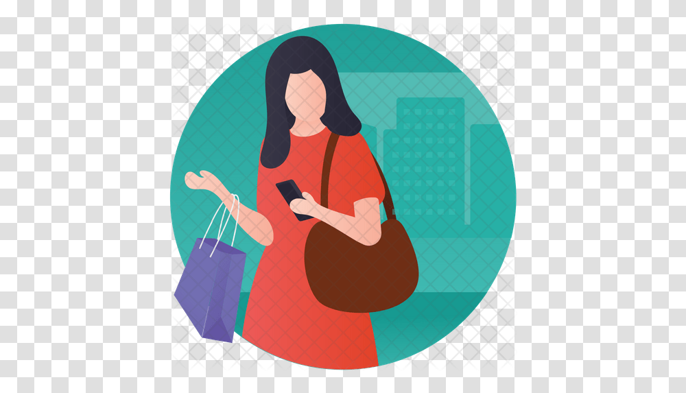 Shopping Mall Icon For Women, Female, Dress, Clothing, Girl Transparent Png