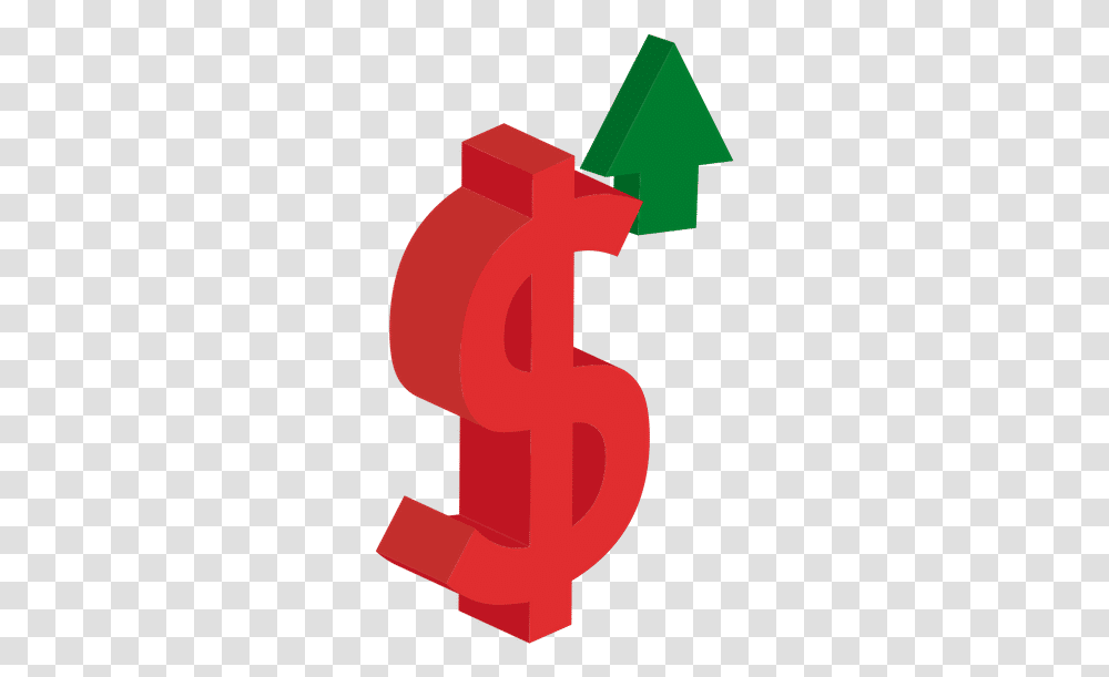Shopping Money Symbol With Arrow Up Isometric Style Icon Dollar, Cross, Alphabet, Text, Logo Transparent Png
