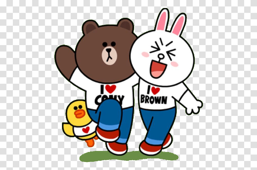 Shopping Special Line Friends Cony And Brown, Performer, Mammal, Animal, Wildlife Transparent Png
