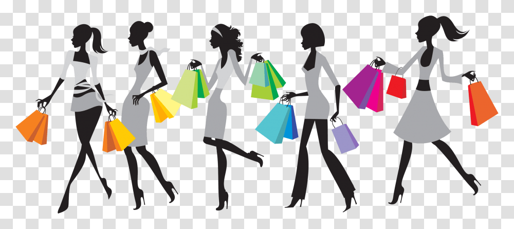 Shopping Woman Fashion Bag, Person, Human, Dating, Silhouette Transparent Png