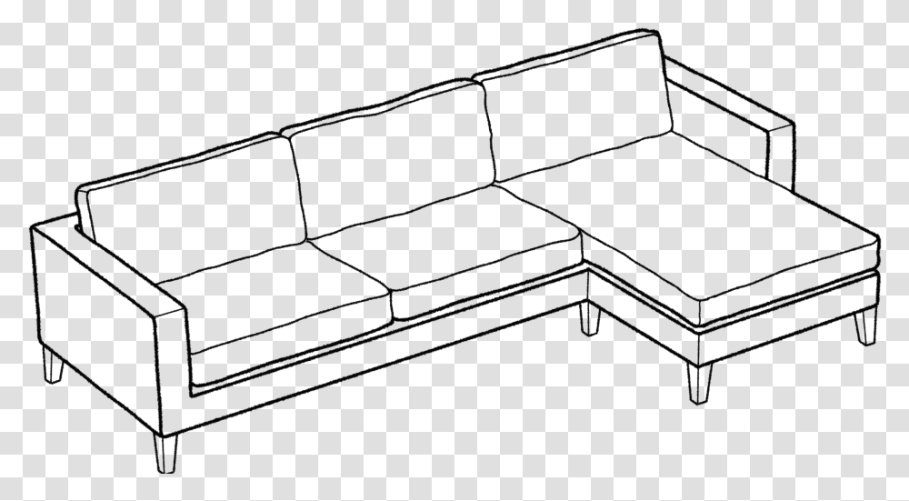 Shoreditch Sofa Amp Chaise Right L Shaped Sofa Outline, Gray, Outdoors Transparent Png