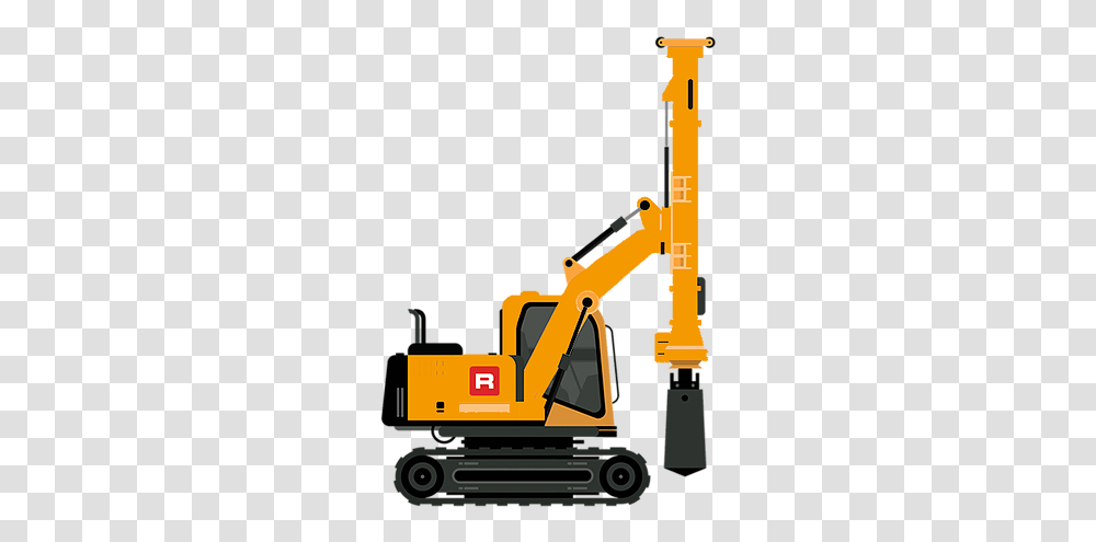 Shoring Crane, Tractor, Vehicle, Transportation, Construction Crane Transparent Png