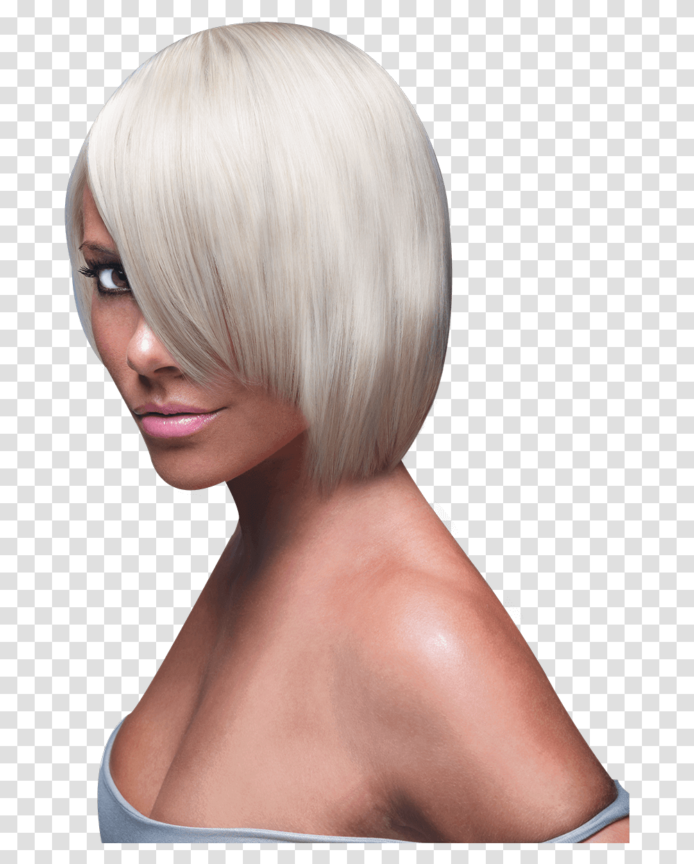Short Bob Gkhair Blonde Grey Hair Lace Wig, Haircut, Person, Human, Face Transparent Png