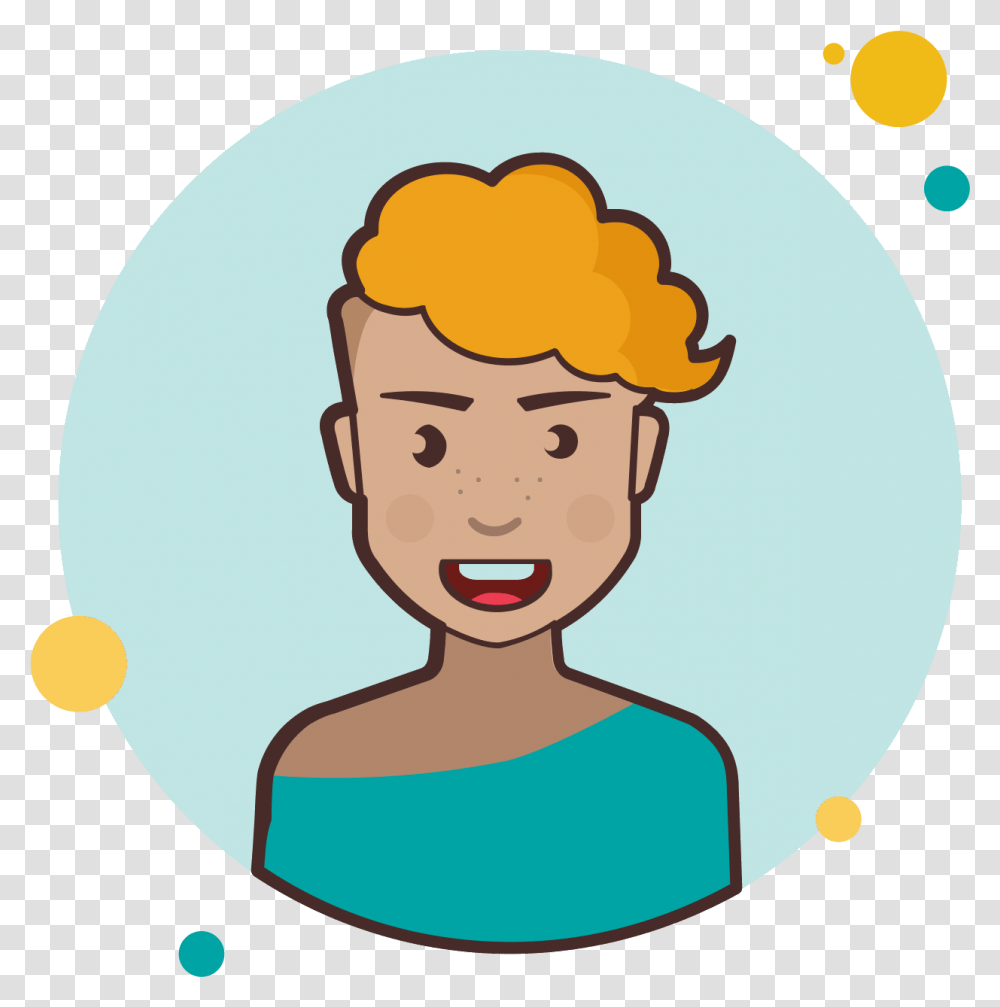Short Curly Blond Hair Lady Icon, Face, Head, Smile Transparent Png