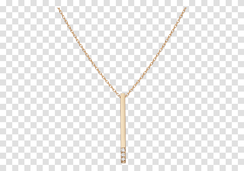 Short Gold Bar Drop Necklace With Diamonds Vertical Gold Bar Necklace With 3 Diamonds, Pendant, Jewelry, Accessories, Accessory Transparent Png