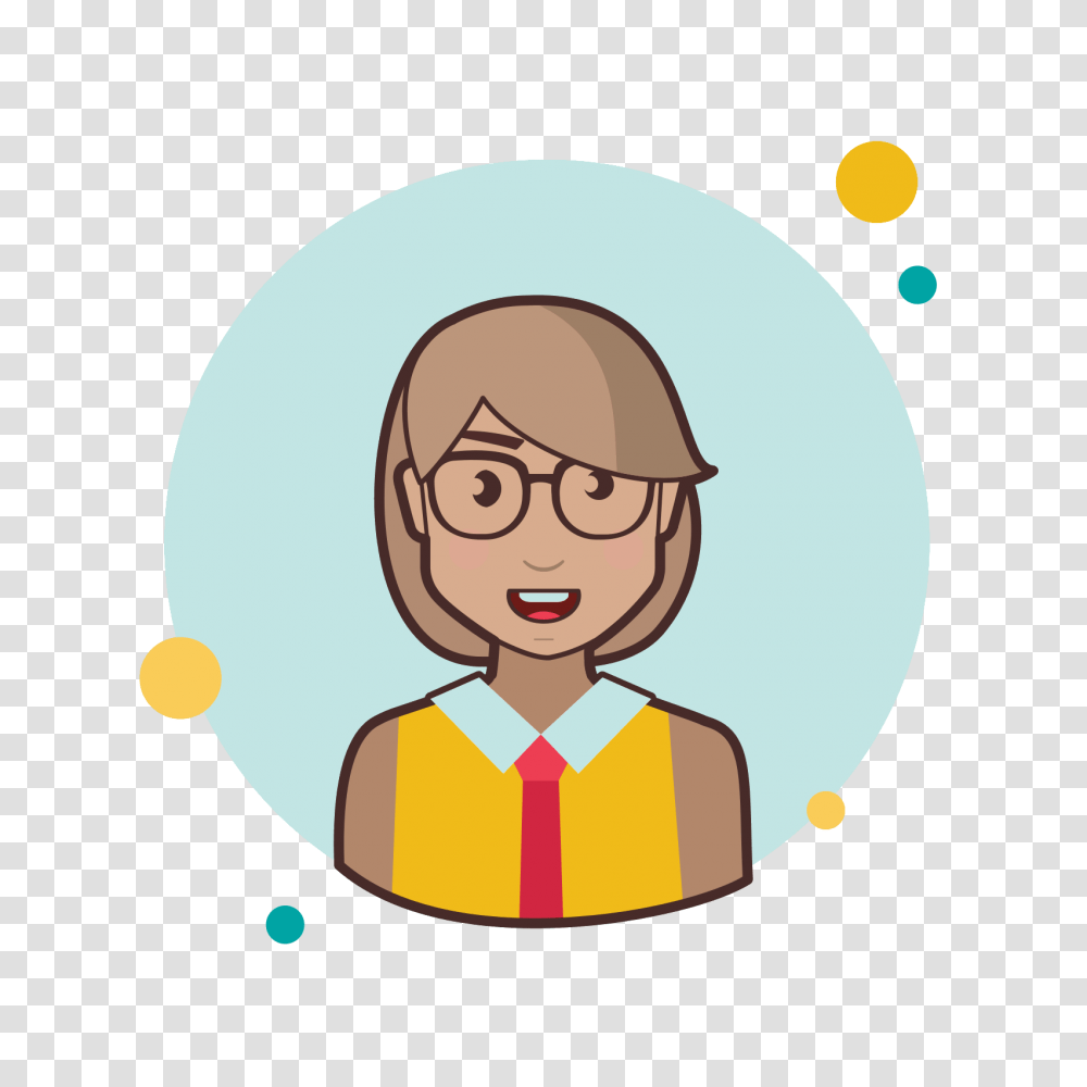 Short Hair Business Lady With Glasses Icon, Person, Face, Crowd, Outdoors Transparent Png
