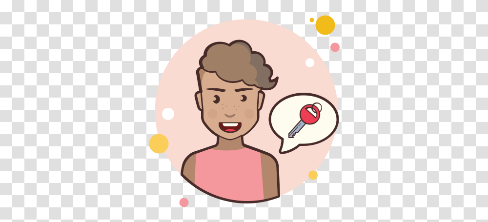 Short Hair Girl Key Icon Free Download And Vector Have A Question Icon, Face, Crowd, Head, Washing Transparent Png