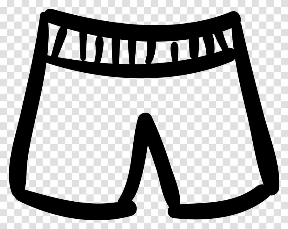 Short Hand Drawn Male Clothes For Beach Hand Drawn Clothes, Apparel, Label Transparent Png