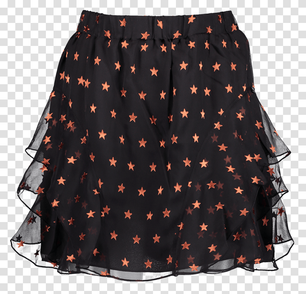 Short Ruffle Star Jacquard Skirt Miniskirt, Apparel, Female, Blouse Transparent Png