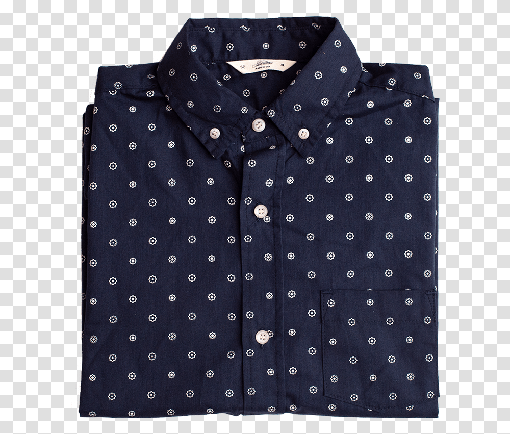 Short Sleeve Button Down Shirt Pocket, Texture, Polka Dot, Apparel Transparent Png