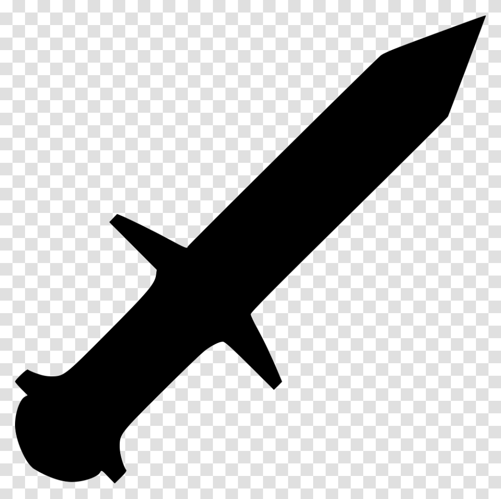 Short Sword Blade Knife Airplane, Axe, Tool, Silhouette, Weapon Transparent Png