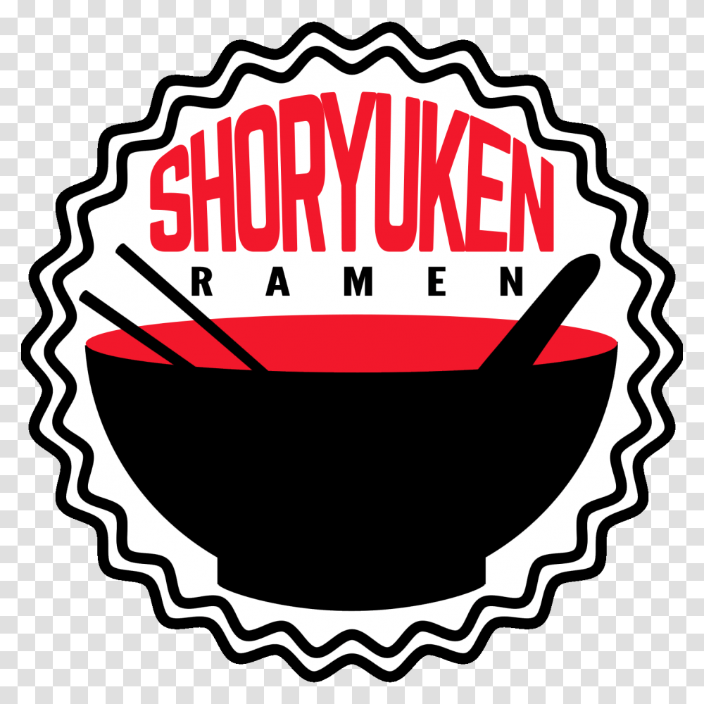 Shoryuken Ramen Zig Zag Line Design, Label, Sticker, Logo Transparent Png