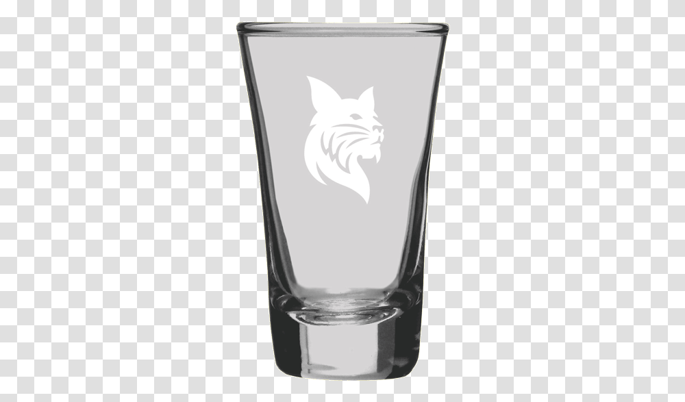 Shot Glass With Etched Bobcat Barware, Beer Glass, Alcohol, Beverage, Pet Transparent Png