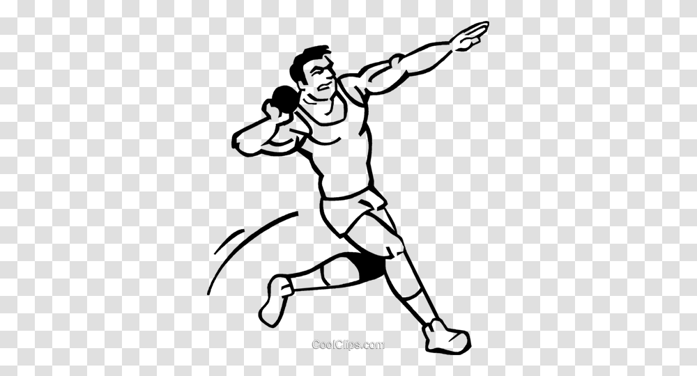 Shot Put Royalty Free Vector Clip Art Illustration, Silhouette, Ninja, Stencil, Duel Transparent Png