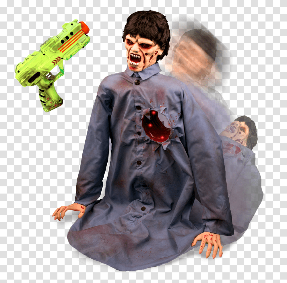 Shotgun Blast Zombie Water Gun, Toy, Person, Human Transparent Png