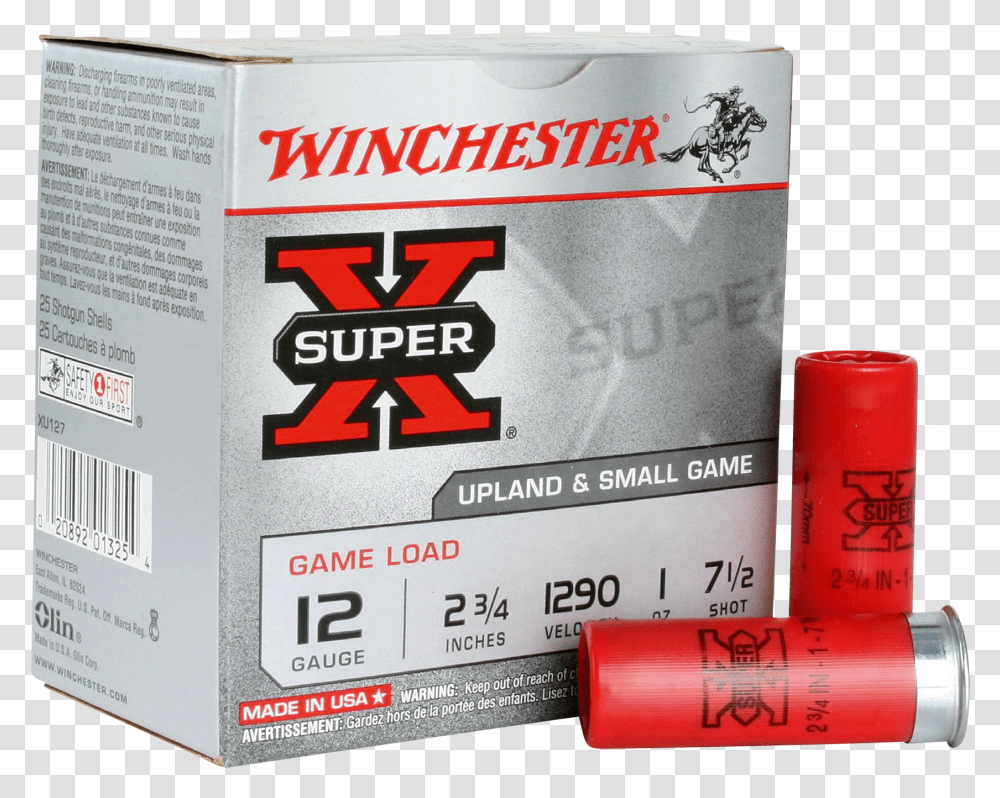 Shotgun Shells Winchester Super X Game Load 12 Gauge, Weapon, Weaponry, First Aid, Ammunition Transparent Png