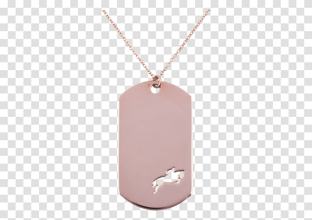 Show Jumping Amazon In An Impressive Plaque Pink Gold, Pendant, Necklace, Jewelry, Accessories Transparent Png