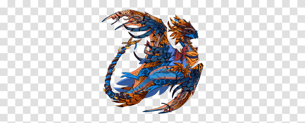 Show Me Blue Orange Illustration, Dragon, Painting, Art Transparent Png