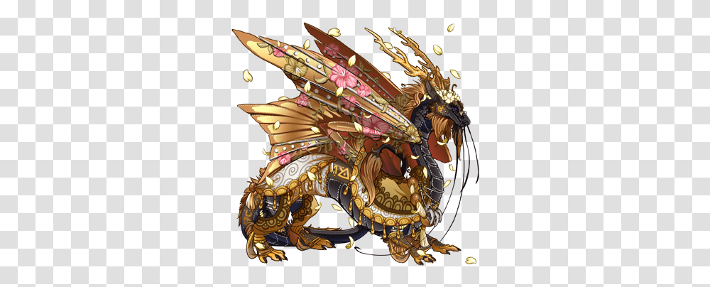 Show Me Lore Dergos Dragon Share Flight Rising Gold And Black Dragons, Crowd, Carnival, Parade Transparent Png