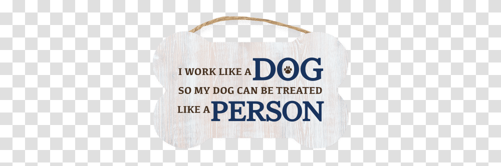 Show Off Your Love For Dog With This Sweet Hanging Wood Tote Bag, Text, Label, Paper, Clothing Transparent Png