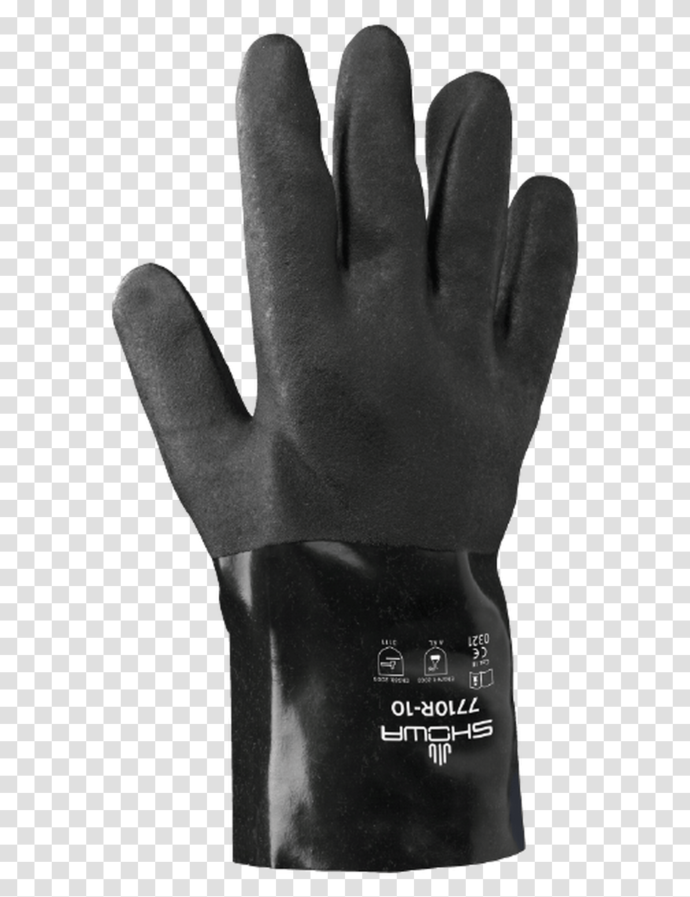 Showa 7710r 10 Black Knight Chemical Resistant Gloves Leather, Apparel Transparent Png