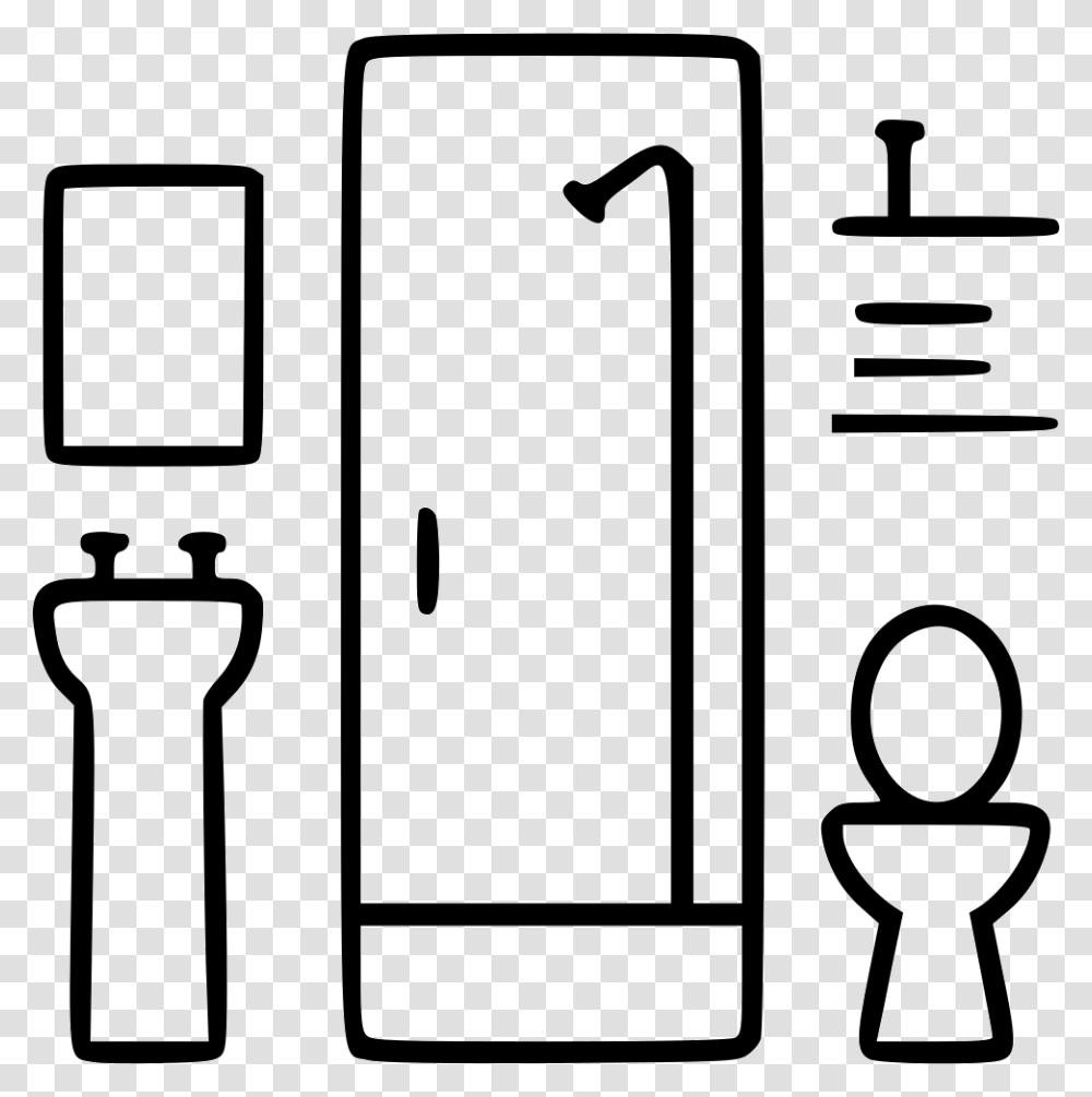 Shower Clipart Bathroom Furniture, Number, Stencil Transparent Png