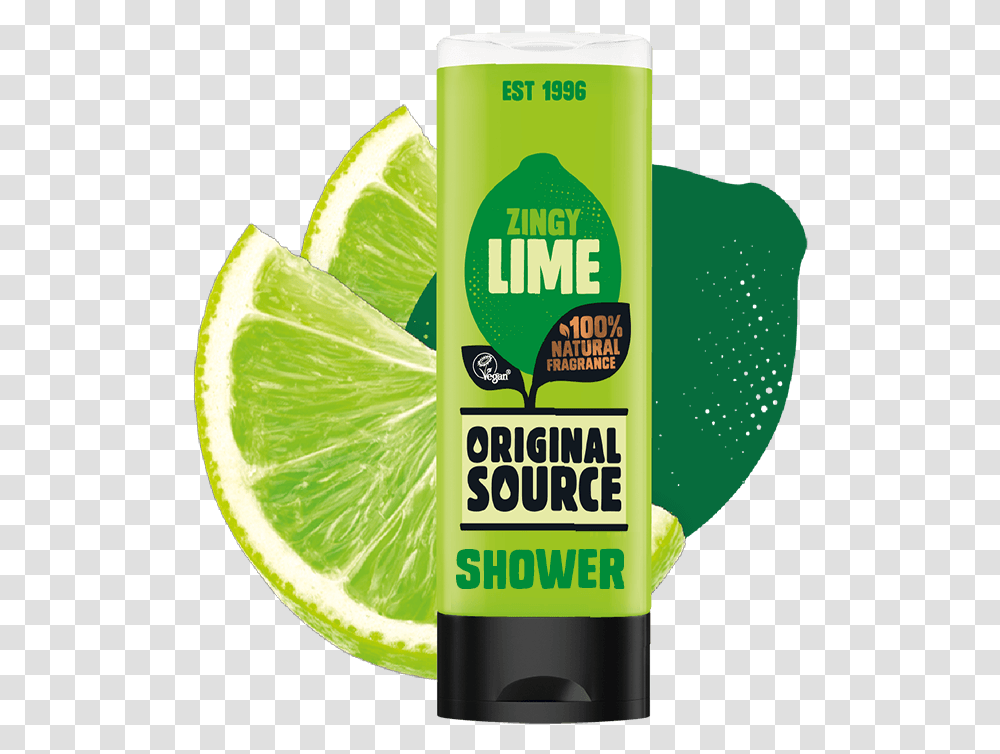 Shower Gel Original Source, Lime, Citrus Fruit, Plant, Food Transparent Png