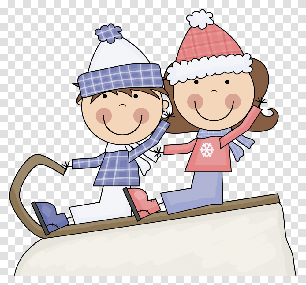 Showing Post Amp Media For Snow People Sledding Cartoon Snow Kids Clipart, Crowd, Audience, Jury, Speech Transparent Png