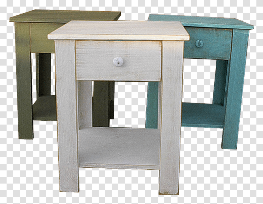 Shown In Old Sage Old Cottage White And Old Aqua End Table, Furniture, Desk, Sideboard, Drawer Transparent Png