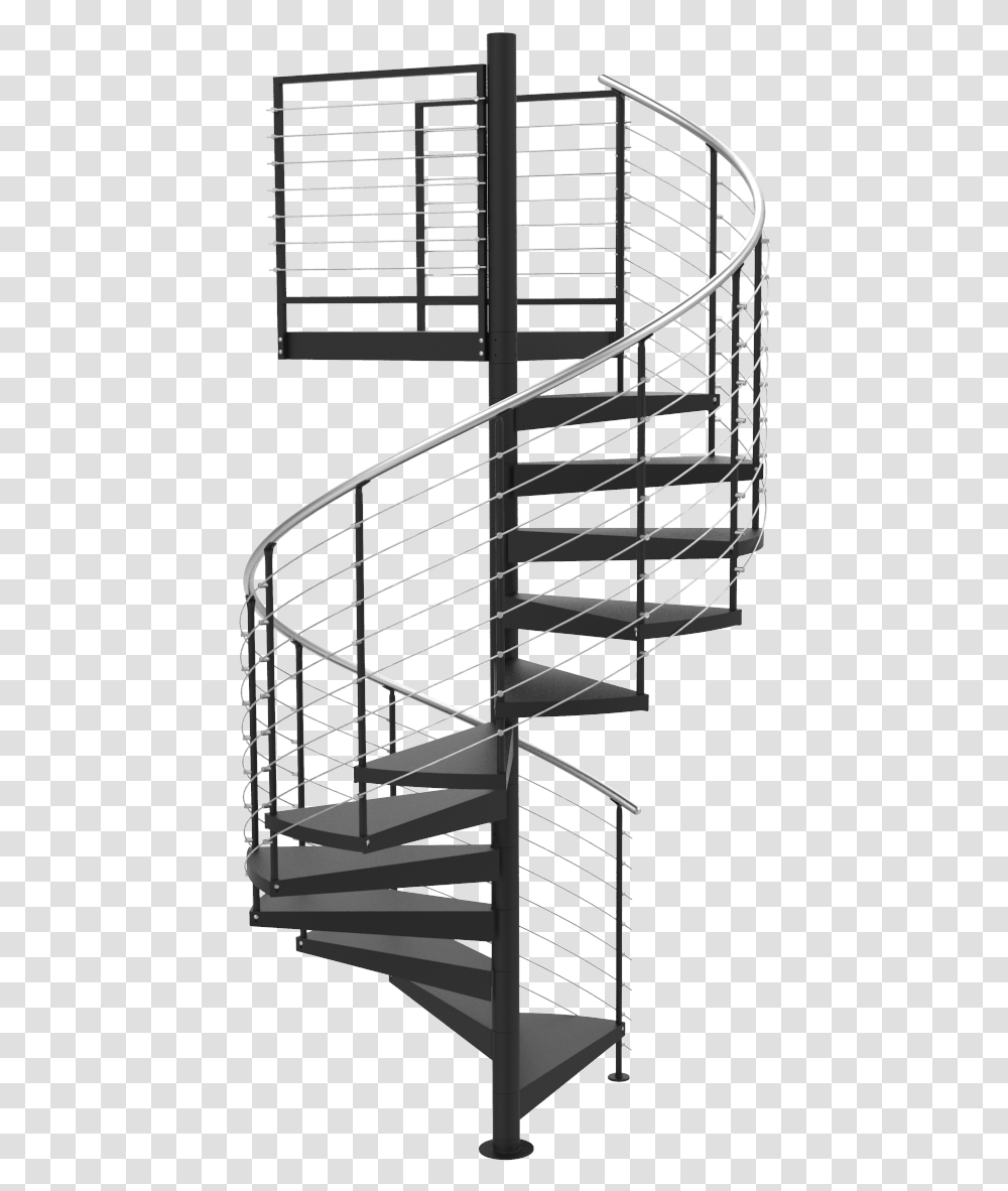 Shown With Additional Platform Rail Spiral Staircase Background, Handrail, Banister, Railing Transparent Png