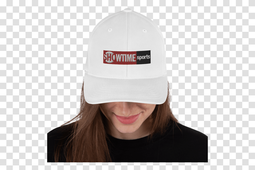 Showtime Sports Red Logo Embroidered Hat Showtime, Clothing, Apparel, Person, Human Transparent Png