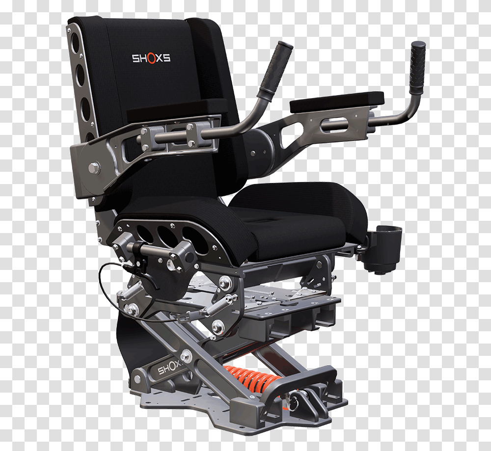Shoxs 2000 Grey Black Shoxs Suspension Seats, Chair, Furniture, Wheelchair, Gun Transparent Png