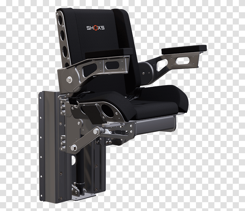 Shoxs 6100 Grey Black Shock Absorbing Boat Seats, Chair, Furniture, Gun, Weapon Transparent Png