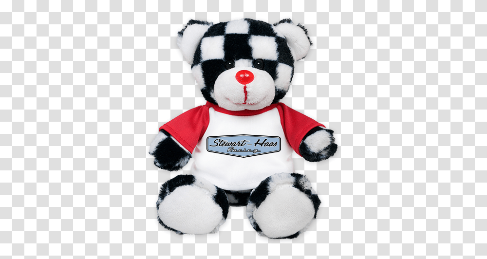 Shr Checkers Teddy And Toddler Shirt Combo Stewart Haas Racing, Toy, Plush, Teddy Bear, Giant Panda Transparent Png