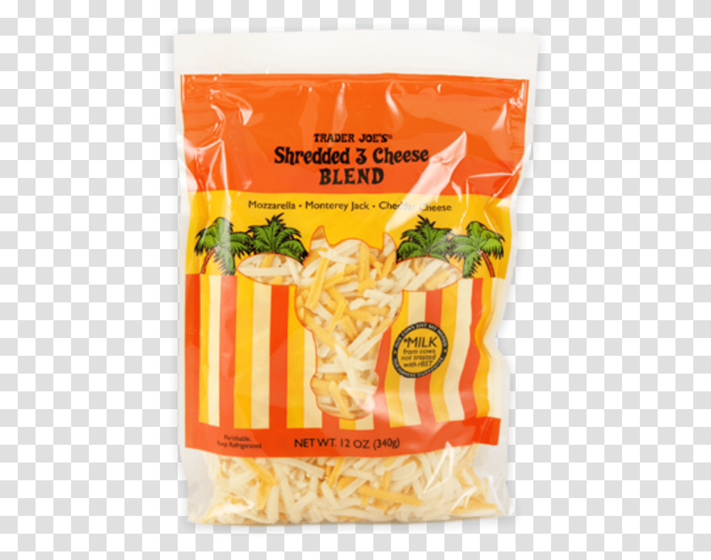 Shredded Three Cheese Convenience Food, Fries, Plant, Poster, Advertisement Transparent Png