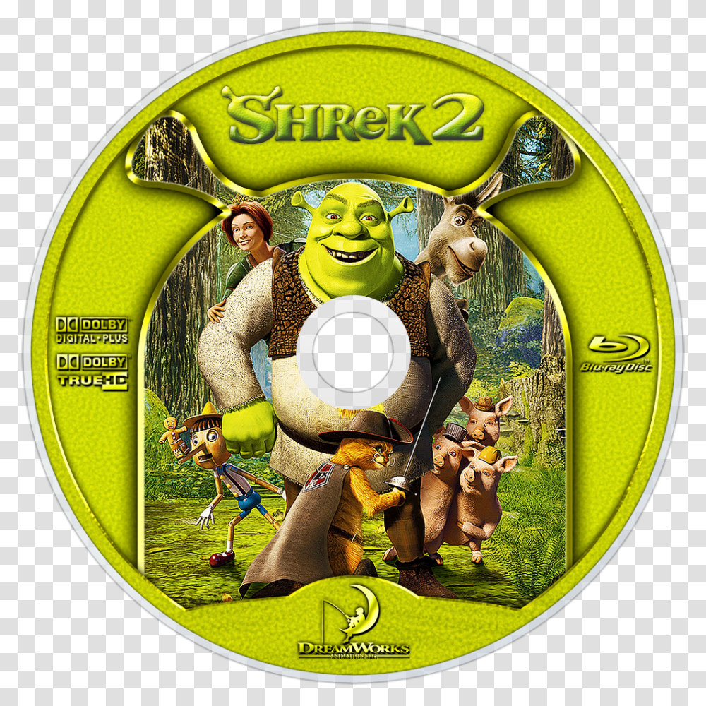 Shrek 2 Bluray Disc Image, Disk, Dvd, Person, Human Transparent Png