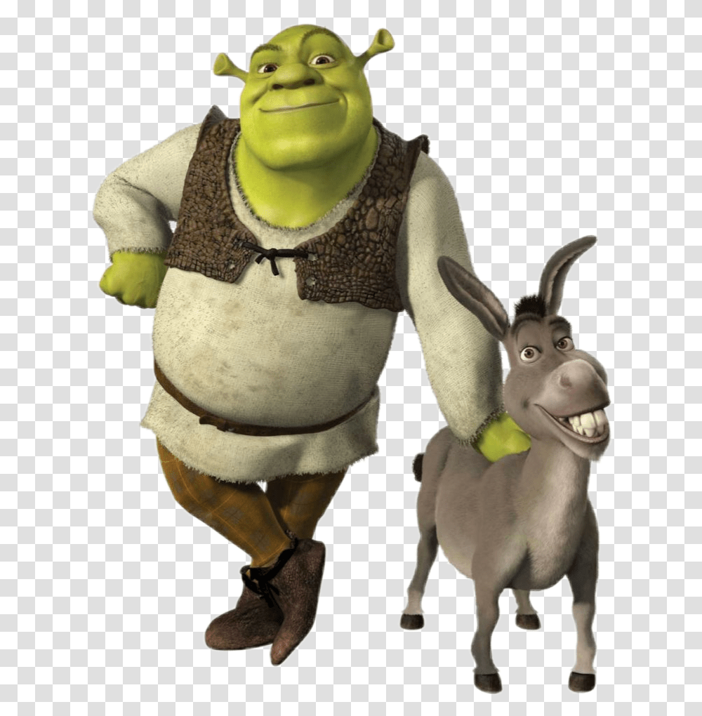 Shrek And His Donkey Download Shrek The Ogre Donkey, Figurine, Mammal, Animal, Person Transparent Png