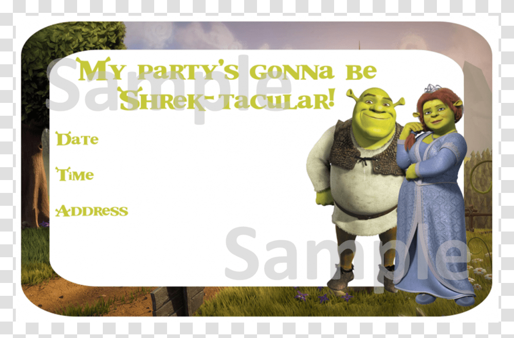 Shrek Birthday Invitations Free, Person, Green, Plant, Poster Transparent Png