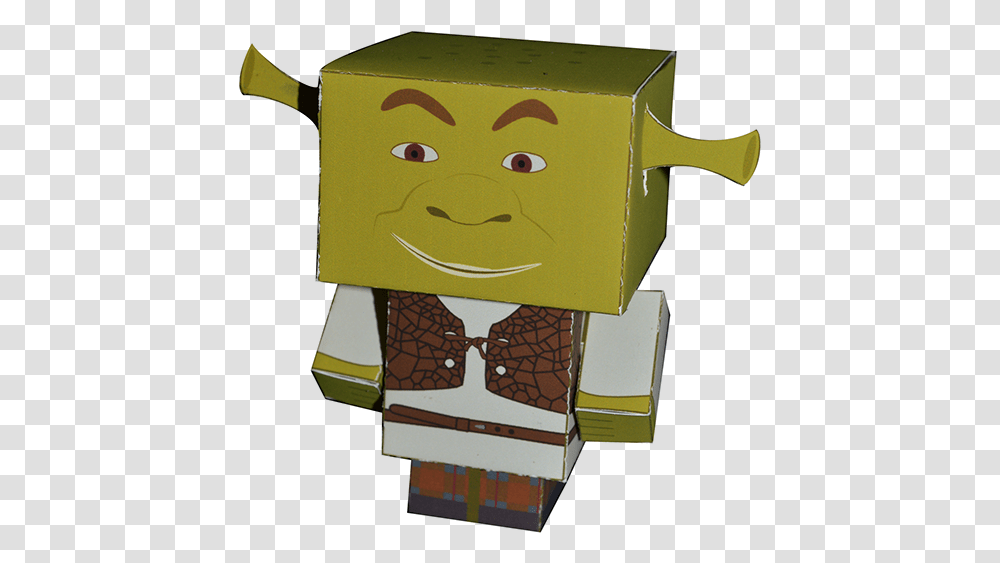 Shrek Box Character Cartoon, Cardboard, Clothing, Apparel, Toy Transparent Png